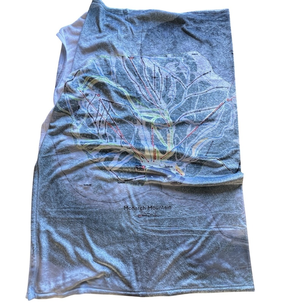 Terry‎ Town Maps Monarch Mountain SkiMap Fleece Blanket